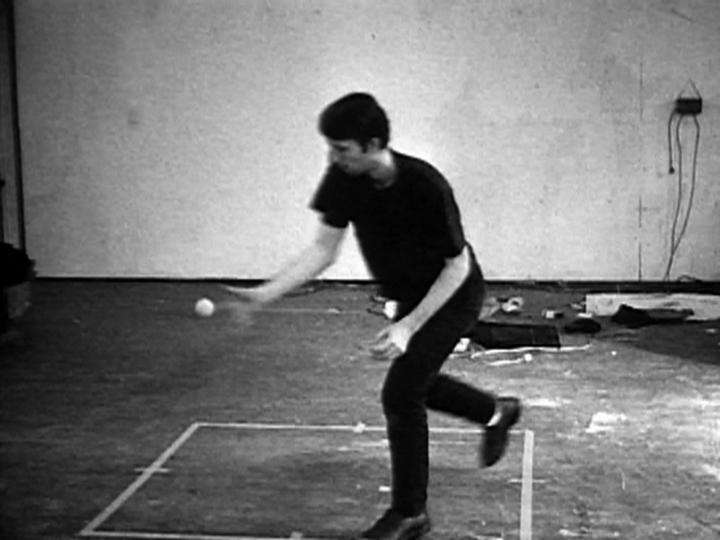 Bruce Nauman, Bouncing Two Balls Between the Floor and Ceiling with Changing Rhythms, 1967–68