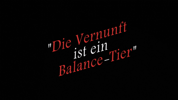 Alexander Kluge, Film still from "Vernunft ist ein Balance- Tier“, 2017