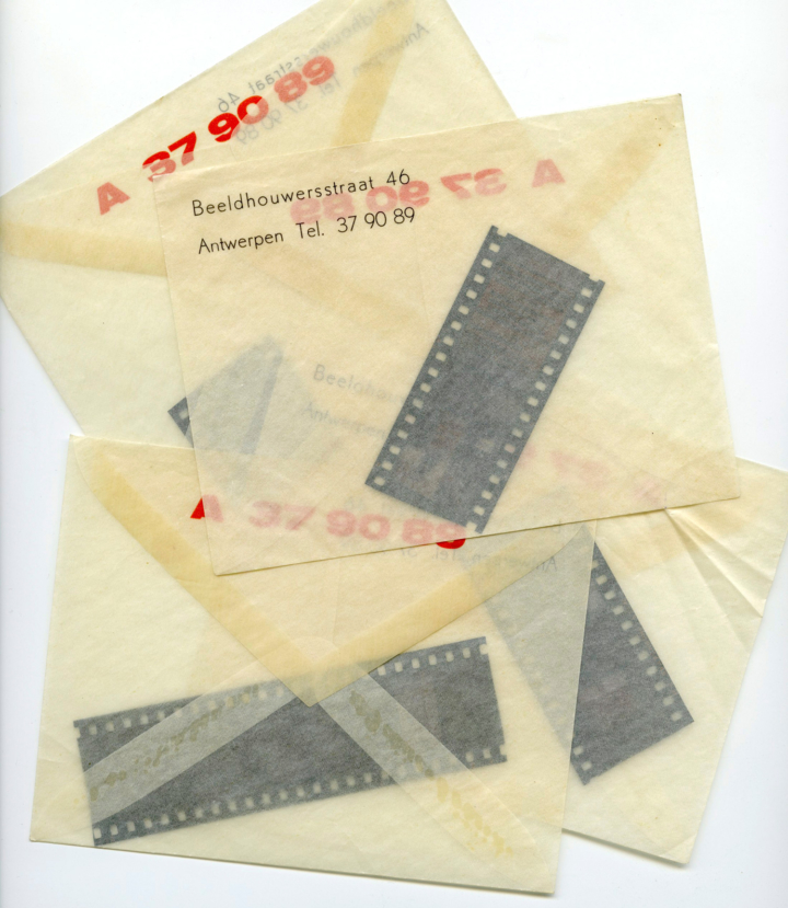 Invites of A 37 90 89 to the antiracist actions with enclosed diapositives, 1969